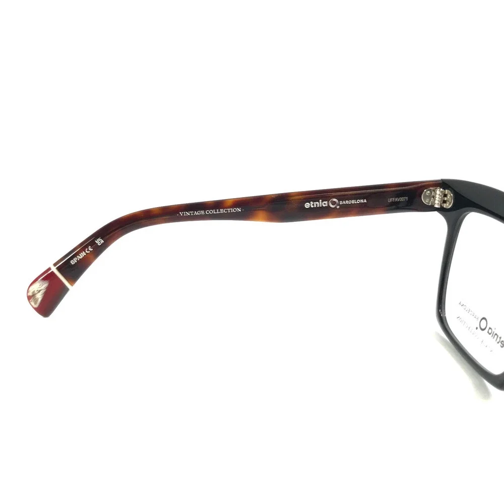 Etnia Barcelona Eyeglasses Frames VALLDEMOSA BKHV Black Havana Square 52-18-145